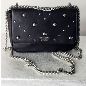 Victoria's Secret Mixed Stud Black Purse Crossbody